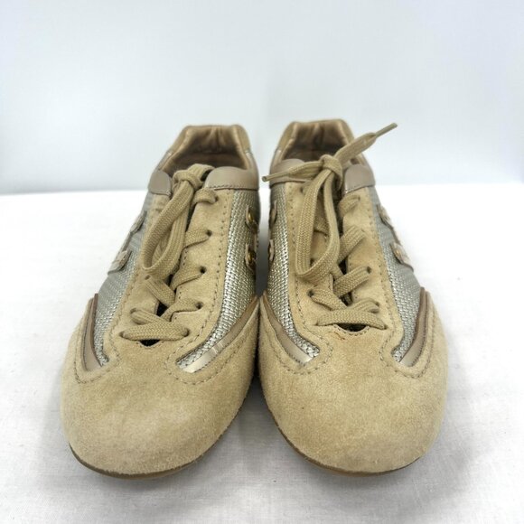 Hogan Olympia H Flock Sneaker with Suede and Metallic Finish Women's 6 - Picture 5 of 9